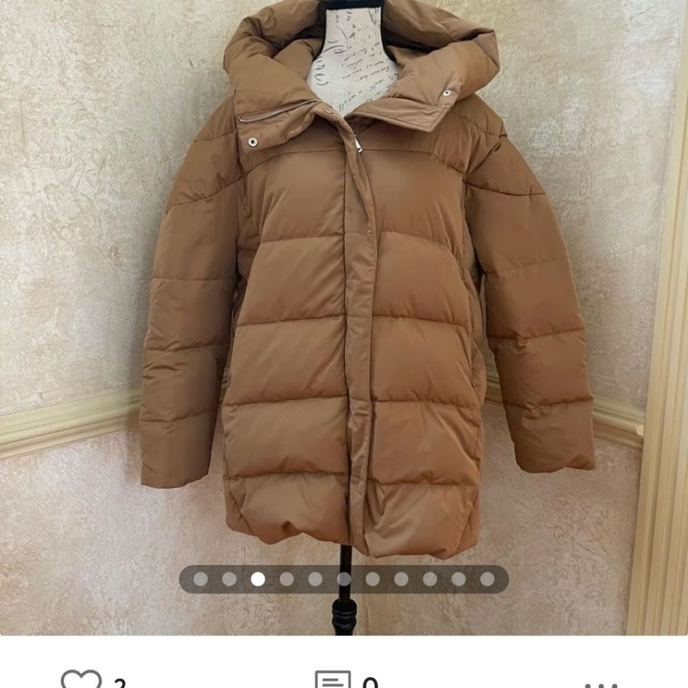MNG puffer jacket. Size XS Brown water repellent Oversized Quilted EUC